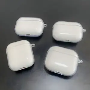 Transparent Clear Case for Apple Airpods Protective Cover TPU PC Material Secure Closure Shock Absorption Fashion Accessories Protection Wireless Earphone Tws Portable Earbuds Audio