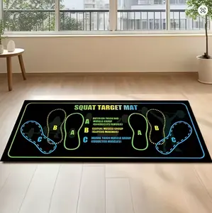 A Versatile 2-In-1 Squat Mat Featuring Color Coding, a Non-Slip Surface, And Cushioning That Absorbs Impact. This Durable, High-Quality Gym Floor Mat Is Ideal for Both Home And Gym Workouts, Including Exercises Like Squats, Deadlifts, Lunges