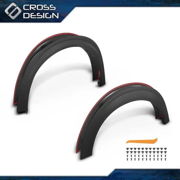CROSSDESIGN 1 Set Polypropylene Car Wheel Fender Flares - Easy-to-Install Automotive Exterior Accessories, Front & Rear, Compatible with 2022-2025 Ford Maverick