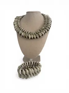 The Double Cowrie Bracelet and Necklace Set