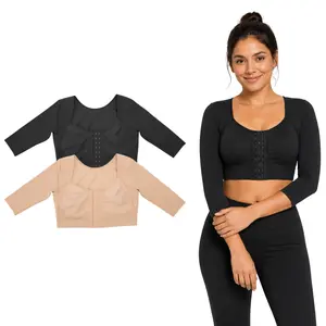 Arm Compression Shaper Bra – Post Surgery Full Sleeve Body Shaper for Arm Lipo & Brachioplasty Recovery | Faja con Mangas de Compresión Post Cirugía