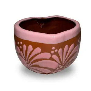 Handmade pink heart cup