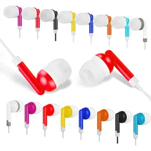 Bulk  Earbuds for School Classroom 50 Pack,Class Set Ear Buds,Student Wired Earphones with 3.5 mm Jack Multi Colored Earphones for  Chromebook(HLY001)