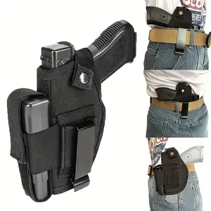 Holster with magazine pouch, concealed carry, suitable for both left and right hands.