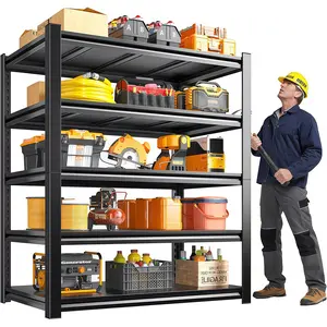 Heavy-Duty Garage Adjustable Shelving Unit 5-Tier Independent Multi-Purpose Storage Rack Ideal for Garages, Warehouses, Basements, Kitchens Supports up to 3000 LBS