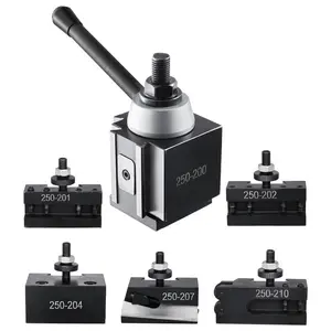 VEVOR Quick Change Tool Post Set, TikTokShopBlackFriday, 6 Pcs, Includes Lathe Tool Holders, Wedge Type Tool Post with Turning Tool Holder Accessories, for Mini Lathe & Metal Lathe 10"-15" Swing, Durable Steel Material