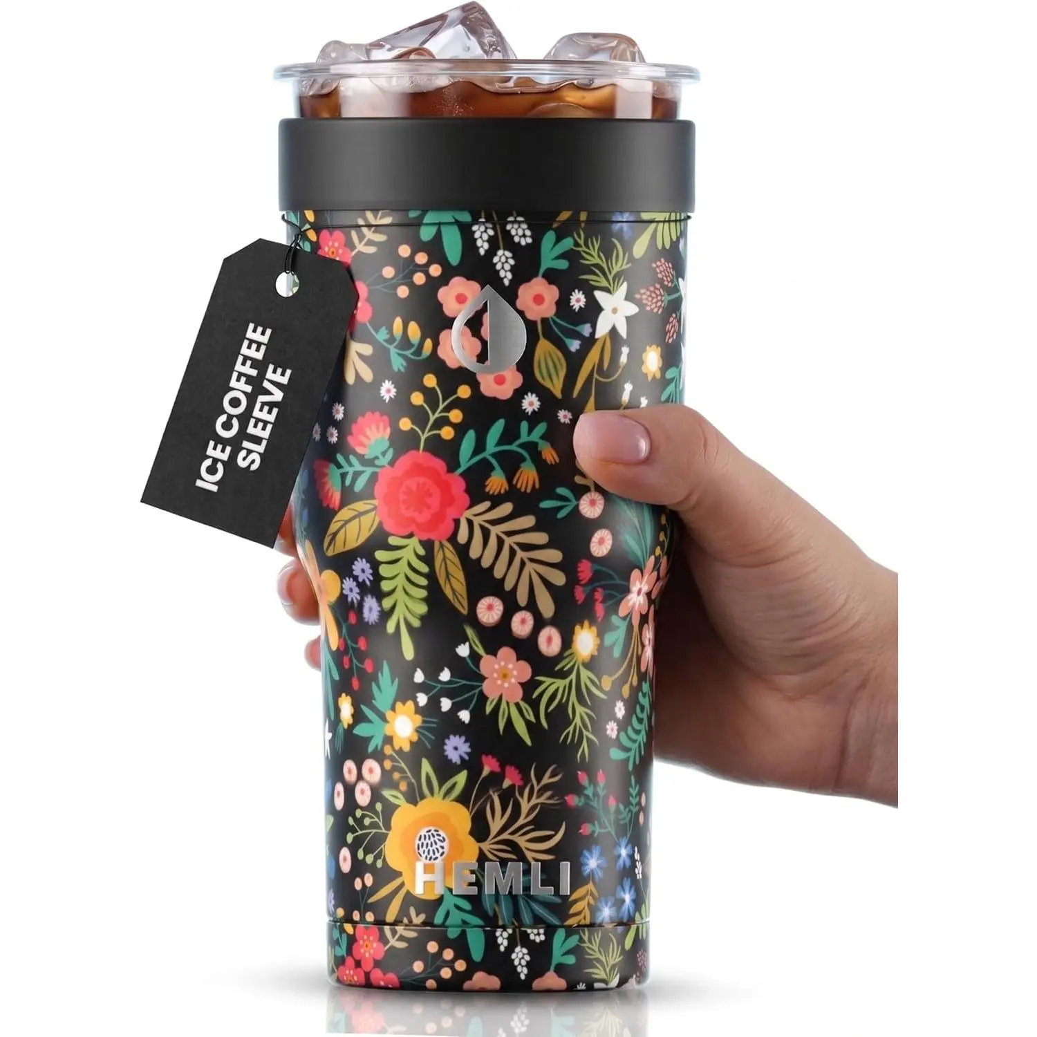 Ice Coffee Sleeve Insulator - Iced Coffee Holder, Cup Holder for Dunkin Donuts McDonalds, Reusable Coffee Sleeve