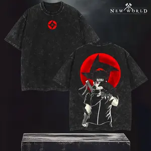 Shisui Uchiha x Naruto Anime Oversized T-Shirt Unisex Vintage Manga Cotton Wash Tee, Streetwear Casual Graphic