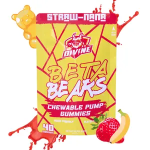 Beta Bears | Pump Gummies | Caffeine Free Pre Workout, 40 Gummies, 10 Servings | Gluten Free, Vegan Friendly