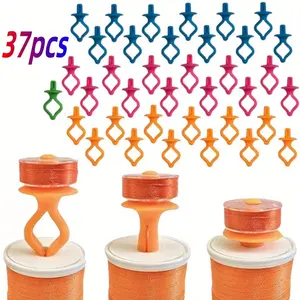 37pcs Bobbin Holder, Storage Your Bobbins on Top of Thread Spools, Thread Spools Bobbin Clips Preventing Tangles Thread Holder