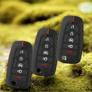 For Ford Ecosport Edge Explorer Fusion S-MAX Mustang F-150 F-250 F-350 Silicone Remote Key Case Fob Cover Car Key Protector Car Key Accessory