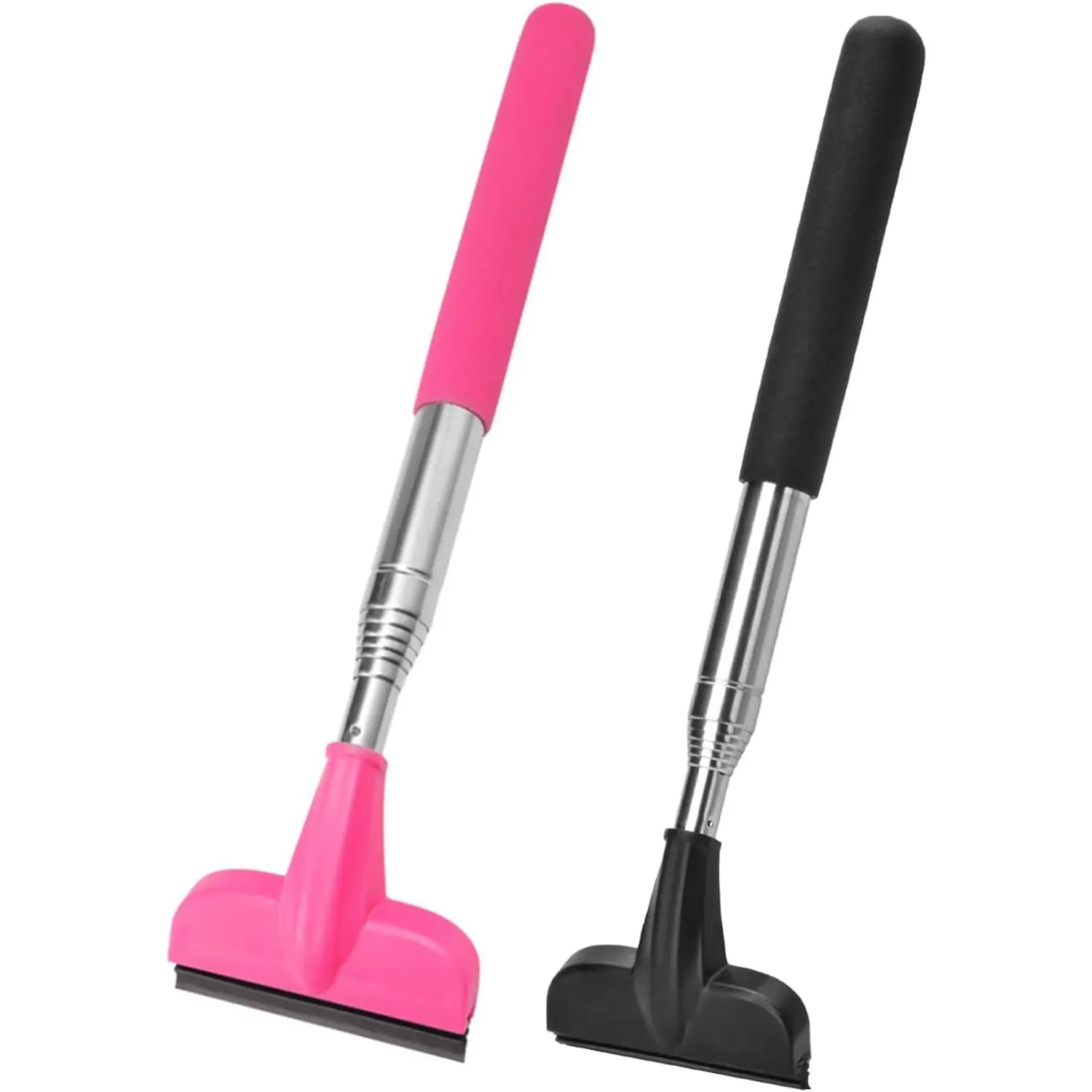 2Pcs Car Window Mini Squeegee, Portable Tiny Car Side Mirror Squeegee Retractable Car Windshield Wiper to 39.5 in Windshield Squeegee for Car Windows  Car Cleaner Tool Accessories