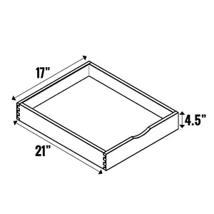 Guayana Gloss - Roll Out Tray - 4.5 Inch Height x 17 Inch Width x 21 Inch Depth - M20-BOX-ROT21