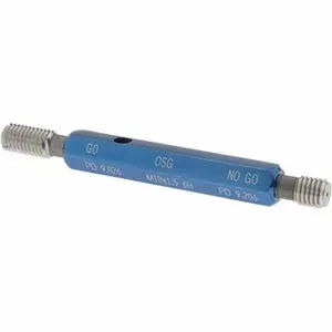 OSG USA, INC. Double-End Plug Thread Gage - M10x1.5 Thread, 6H Class, Includes Go & No Go Handle, Manufacturer Part #1500201200