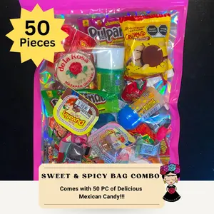 Frida's Mexican Finds Sweet & Spicy Bag Combo 50 pc Mexican Candy Bag Variety