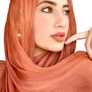 Sahar Shimmery Relish Copper Hijab - Standard Length