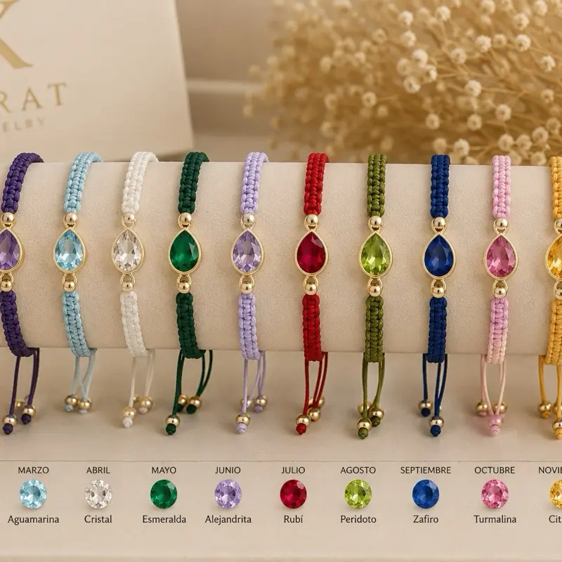 Birthstone Thread Bracelet
