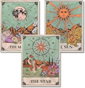 5D Diamond Painting Kits The Moon The Sun The Star Tarot Series 3 Pack Full Square drill 5D Diamond Art for Home Wall Decor