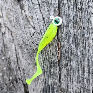 Chartreuse Pepper Curly Kicker Crappie Bait