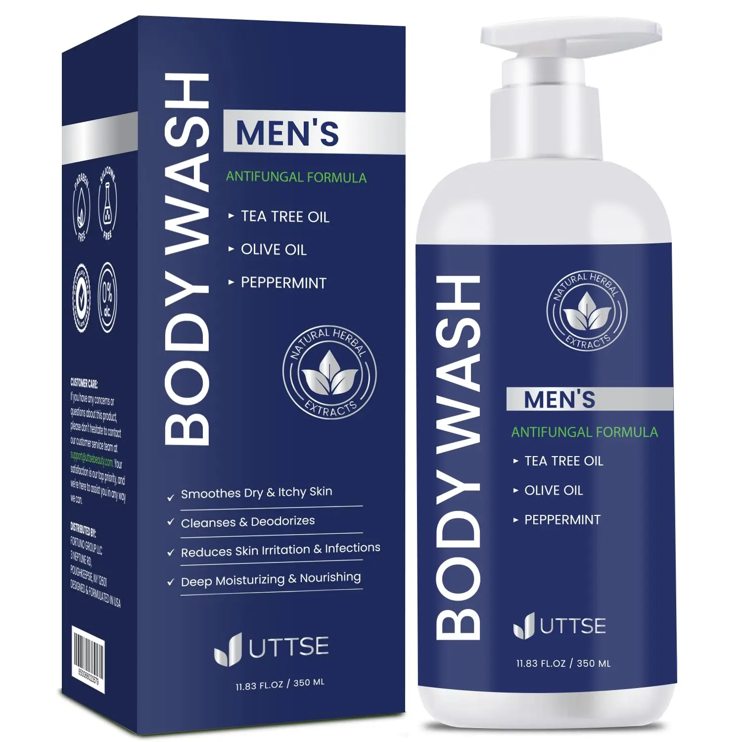 Tea Tree Body Wash: Soap for Men - Eliminates Body Odors &  Body Cleanser with Tea Tree Oil - 11.8fl oz/350mL