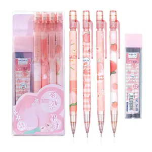 Cute Automatic Pencil Set, 4pcs 0.5mm Pencils, 1 Tin Lead, Ideal for Writing, Drawing, Sketching, Kawaii School Supplies, Mechanical Pencil