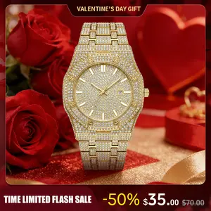 Luxury Rhinestone Embellished Jumpstart sale Classic round dial -Dial Quartz Watch with Gift BoxIncluded Fashion Timeless Classic Watch Holiday Haul  Flash Sale diamond men  Shine at work, lead with brilliance.