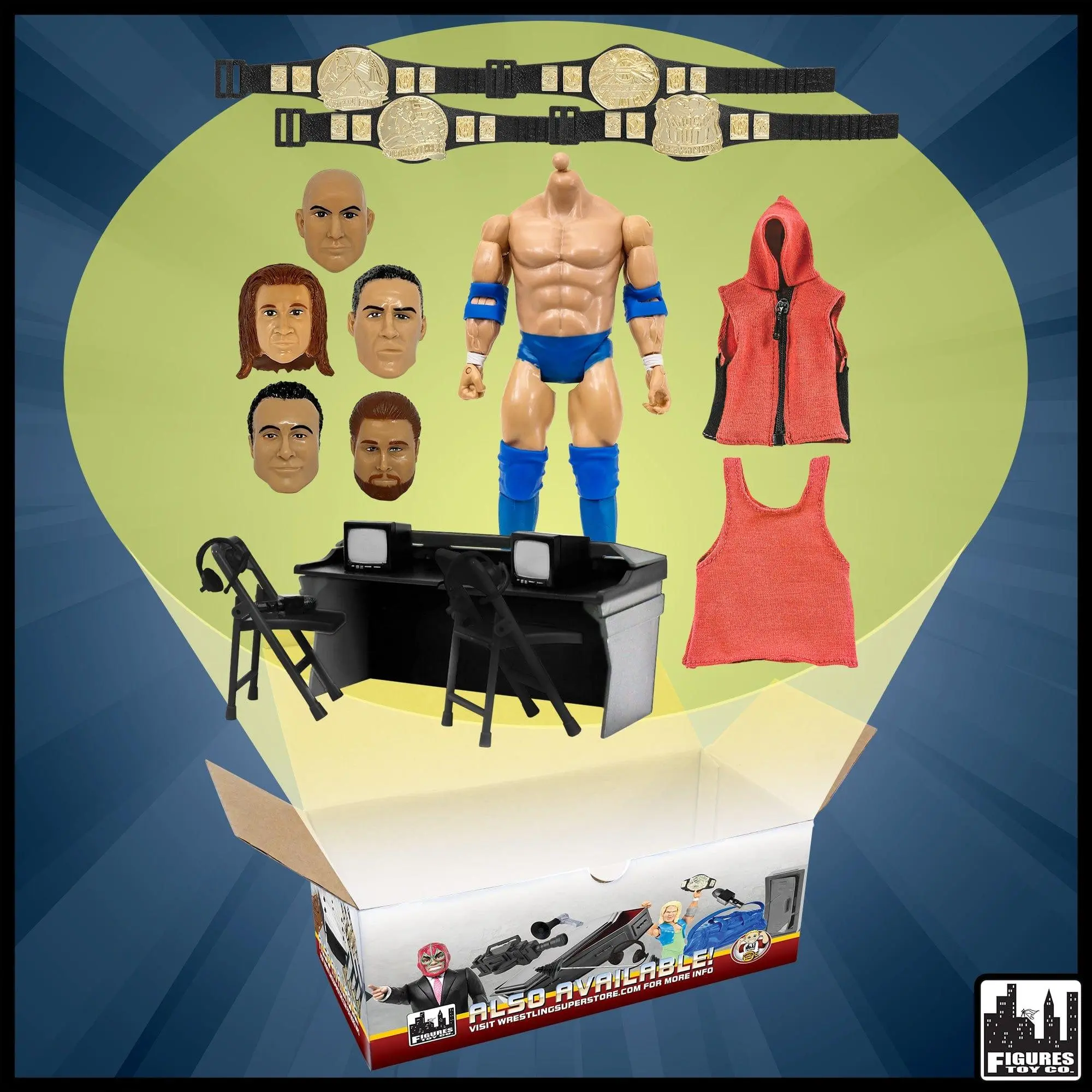 Create Your Own Talking Wrestling Action Figure Kit for WWE & AEW Action Figures