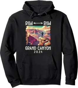 Rim Rim Grand Canyon, I Hiked The Grand Canyon 2024 Vintage Pullover Hoodie