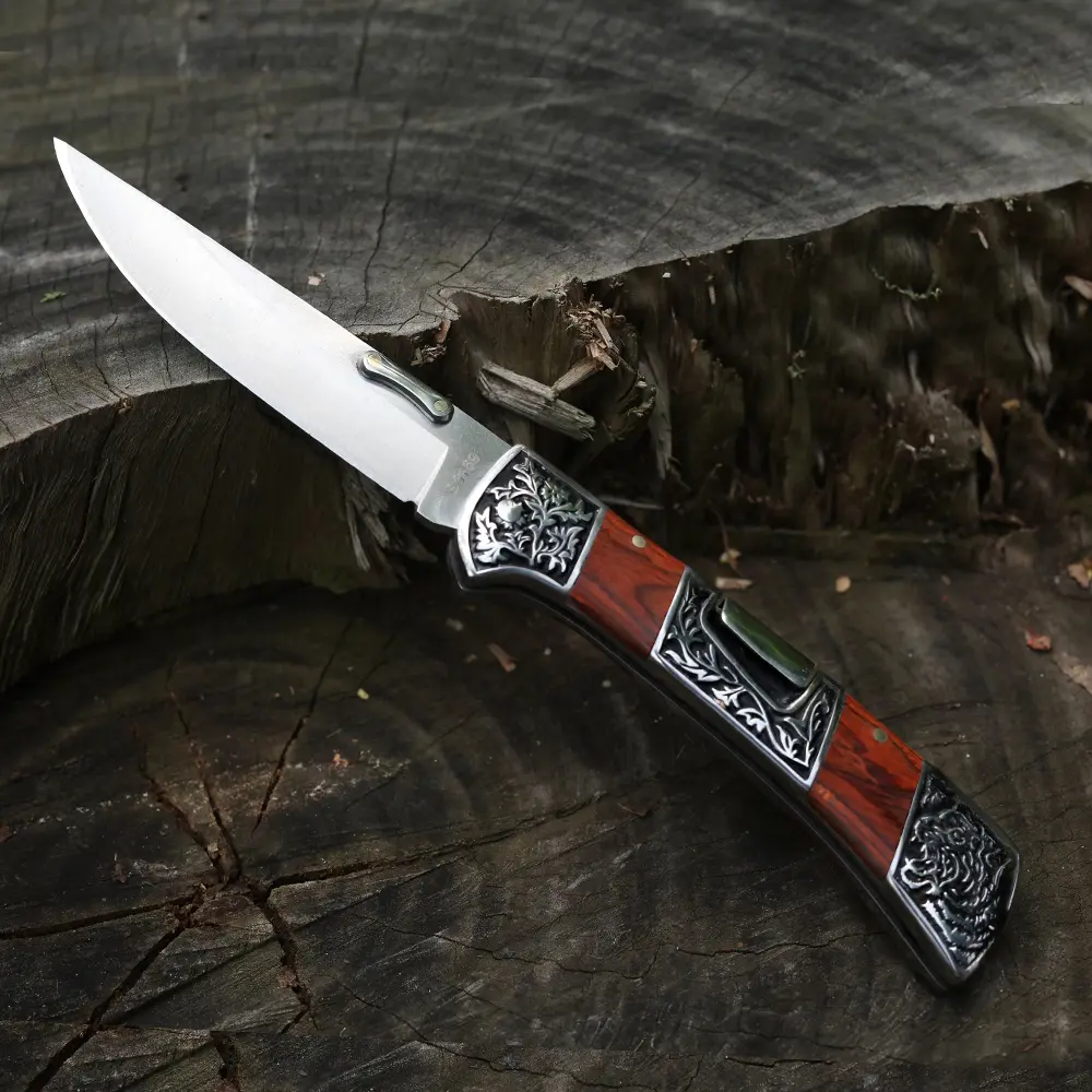 knife bread Classical Folding Pocket Knife with clipCollection Engraved Bolsters Tactical Survival Knife Elegent EDC Knife for Men