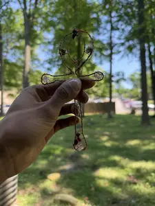 Crystal copper ankh