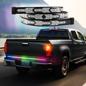 Car Truck Tailgate LED Light Bar, 1 Count 48 Inch Running Sequential Turn Signal Light Strip, Dynamic Fishbone Shaped LED Tailgate Light Bar, Led Lights Car