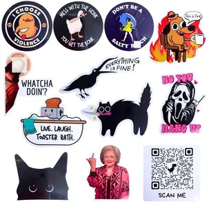 12PC Funny Meme Magnets, Cute Fun Weird Magnet Black Cat Peeking Jesus This is Fine Rick Roll for Refrigerator Boys Locker Decoration Car Bumper Sports Adult Office Supplies Coworker Gifts