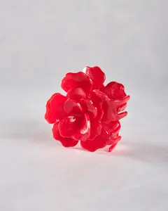Red - Handmade Origami Gardenia Flower Claw Hair Clip - Solar Eclipse