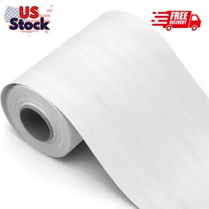Peel and Stick White Wood Grain Wallpaper Border