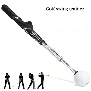 Golf Swing Practice Stick, Telescopic Golf Training Aid with Non-slip Rubber Handle, Golf Training & Warmup Practice Stick, Valentine's Day Gift