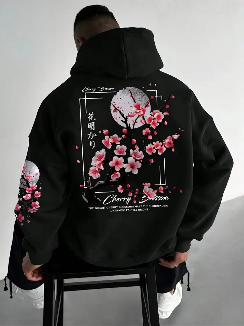 foam flower print oversized hoodie - TikTok Shop