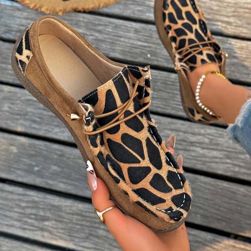 Women's One-Step Round Toe Flat Shoes, Soft Rubber Sole, Comfortable Work Shoes, Plain Color, Suitable for Office and Casual Wear