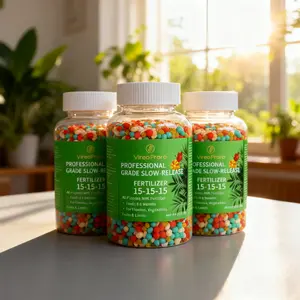 Slow Release Fertilizer 15-15-15 Color Granules – Balanced NPK Plant Food for Flowers, Vegetables & Garden Plants