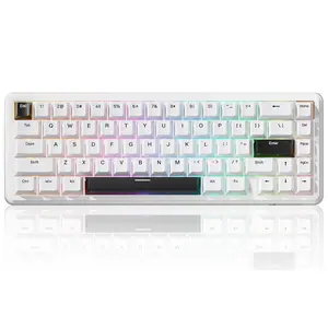 ATTACK SHARK X65 HE Magnetic Switch Rapid Trigger Keyboard 65% Wired Gaming Keyboard with 8000 Hz Polling Rate, 0.01mm RT Accuracy, PBT Keycaps, QMK Driver, RGB