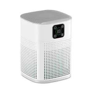 Honeyuan Air Purifiers for Bedroom, H13 HEPA Air Purifier for Home Large Room 600 sqft, Air purifiers with 360°Air Intake, 3 Fan Speeds, 3-Stage Filtration, White hepa air household air