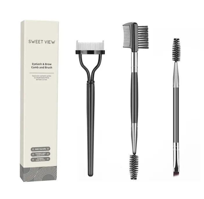 SWEET VIEW Eyelash Comb Lash Separator Tool Brow Brush | Lash Spoolie Professional Eye Makeup Tools