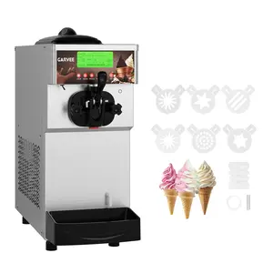 【GARVEE】1500W Single-Flavor Commercial Soft Serve Ice Cream Machine, 5.3-7.4 Gal/H Soft Serve Machine with LED display, Self-Cleaning, High Productivity Equipment for Restaurants & Snack Shops