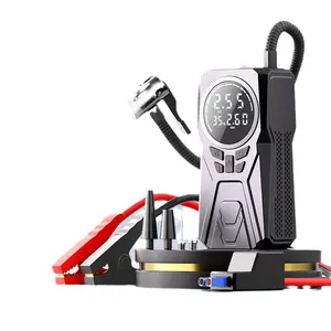Wireless Portable 2 in 1 High Pressure Tire Inflator and Powerful Car Jump Starter Emergency Tool