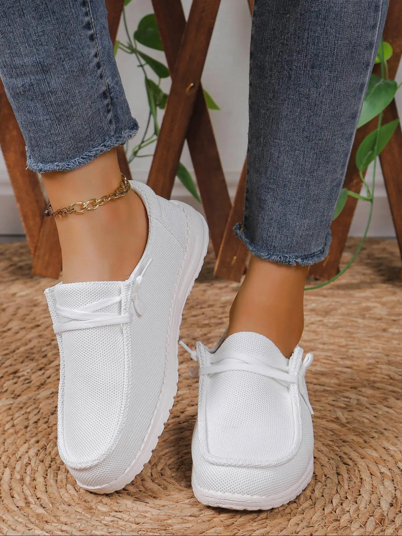 Women's Casual Comfortable Low Top Slip on Shoes, 1 Pair Lightweight Breathable Comfortable Sports Running Shoes for Daily Wear, Perfect for Students