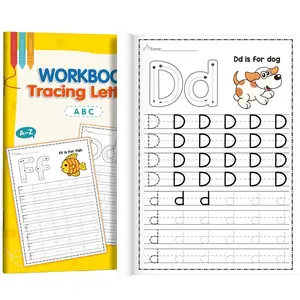 Abc Cartoon Letter Tracing Book, Fun Animal Illustrations, Toddler English Writing Practice, Early Learning Workbook for Kids, Learning Materials, Tracing Preschool Books