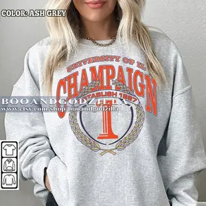 Retro Style University of Illinois at Urbana-Champaign (1867) Sweatshirt, University of Illinois at Urbana-Champaign Shirt, USA University