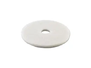Polishing Floor Pads, 13" Diameter, White, 5/Carton 4013WHI