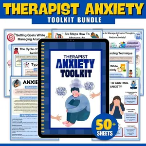 1pc Anger Management Workbook Planner Notebook - Anxiety - Clinical CBT Style - Includes Understanding Anger Worksheets, Coping Skills Tools & Counseling Resources - For Therapists, Adults & Teens in Individual or Group Therapy