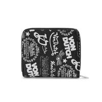 Logo Stamps Zip-Up Wallet - Black