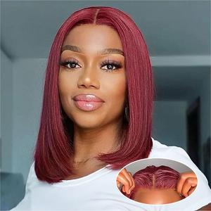 [Live Flashsale] ISEE Super Deal Wear Go 99j Burgundy Color Lace Pre-plucked Hairline Pre-cut Lace Melt Human Hair Wigs Straight Wigs Queenleora Recommend Beginner Friendly Vacation Hair #Summervibes#ISEECrochetNewArrivals